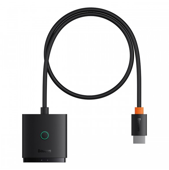 Baseus AirJoy 2in1 4K 60Hz dubbelriktad HDMI-adapter med inbyggd 1m kabel - svart