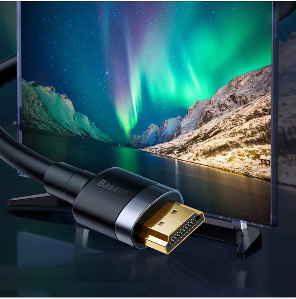 Baseus Cafule-kabel HDMI 2.0-kabel 4K 60 Hz 3D 18 Gbps 3 m svart (CADKLF-G01)