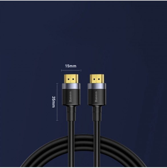Baseus Cafule-kabel HDMI 2.0-kabel 4K 60 Hz 3D 18 Gbps 3 m svart (CADKLF-G01)