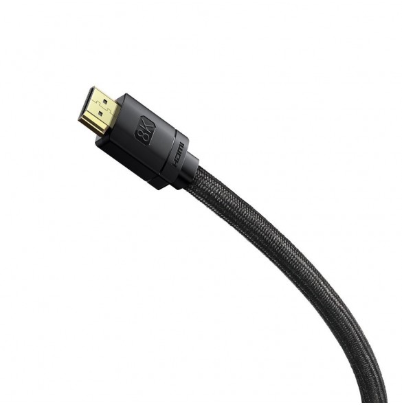 Baseus HDMI 2.1-kabel 8K 60 Hz 48 Gbps / 4K 120 Hz / 2K 144 Hz 3D eARC QMS Dynamic HDR VRR ALLM 3 m svart (CAKGQ-L01)