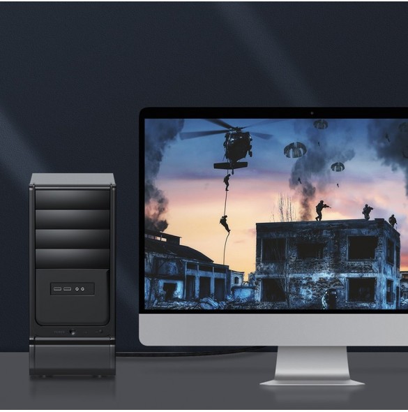 Baseus HDMI 2.1-kabel 8K 60 Hz 48 Gbps / 4K 120 Hz / 2K 144 Hz 3D eARC QMS Dynamic HDR VRR ALLM 3 m svart (CAKGQ-L01)