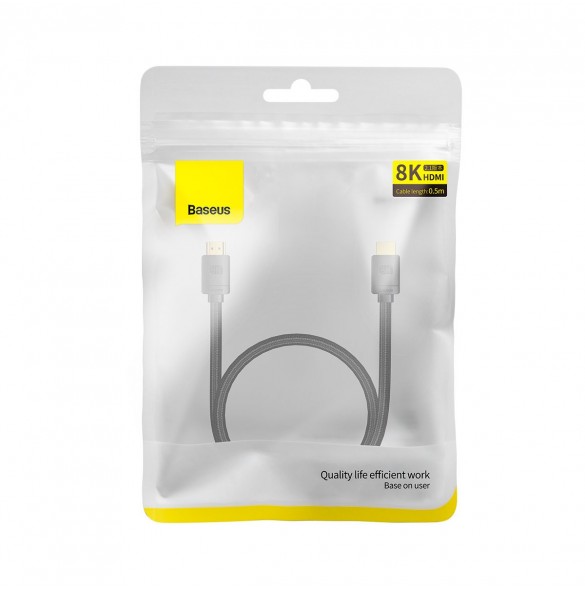 Baseus High Definition Series HDMI 2.1 8K 60Hz kabel 0,5m svart (WKGQ040001)