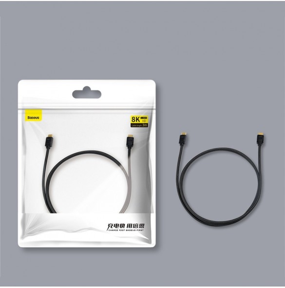 Baseus High Definition Series HDMI 2.1 8K 60Hz kabel 0,5m svart (WKGQ040001)