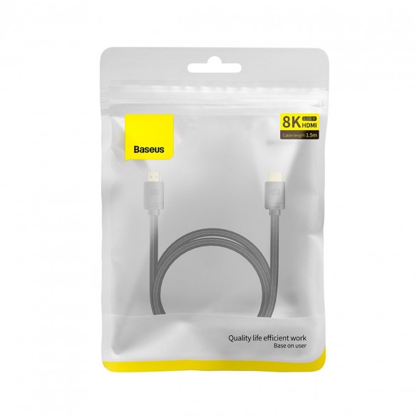 Baseus High Definition Series HDMI 8K till HDMI 8K Adapterkabel 1,5 m Svart