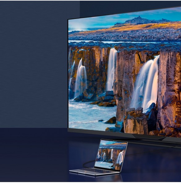 Baseus High Definition Series HDMI 8K till HDMI 8K Adapterkabel 1,5 m Svart