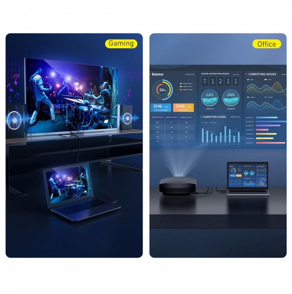 HDMI-kabel - HDMI 2.0 1080p 60Hz 20m Baseus - svart