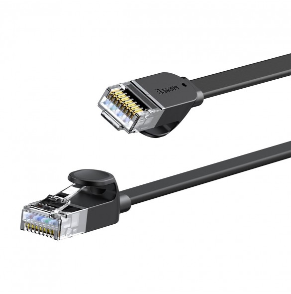 Baseus höghastighet Sex typer av RJ45 Gigabit nätverkskabel (platt kabel) 10m Svart