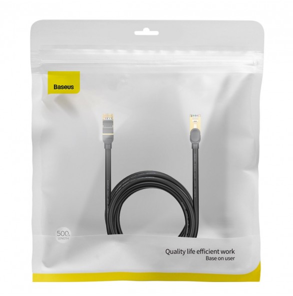 Baseus Speed Seven High Speed Network Kabel RJ45 10Gbps 5m Svart (WKJS010501)