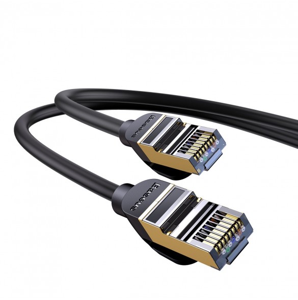 Baseus Speed Seven nätverkskabel RJ45 10Gbps 0,5m svart (WKJS010001)