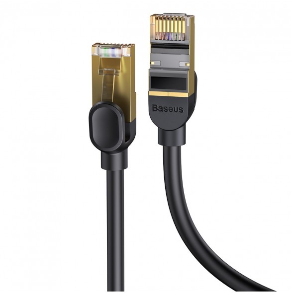Baseus Speed Seven nätverkskabel RJ45 10Gbps 1,5m svart (WKJS010201)