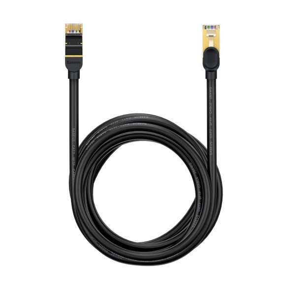 Baseus Speed Seven nätverkskabel RJ45 10Gbps 10m svart (WKJS010701)