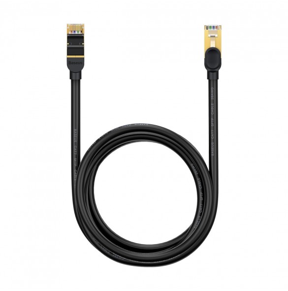 Baseus Speed Seven nätverkskabel RJ45 10Gbps 2m svart (WKJS010301)
