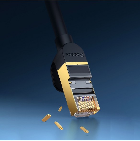 Baseus Speed Seven nätverkskabel RJ45 10Gbps 3m svart (WKJS010401)