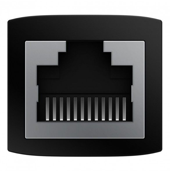 Nätverkskoppling Ethernet RJ-45 kabelkontakt Baseus AirJoy Series 10 st - svart