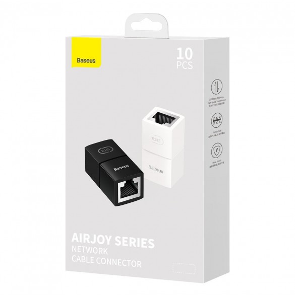 Nätverkskoppling Ethernet RJ-45 kabelkontakt Baseus AirJoy Series 10 st - svart