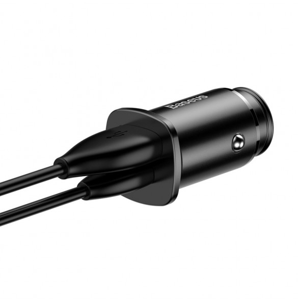 Baseus Square PPS smart billaddare med USB Quick Charge 4.0 QC 4.0 och USB-C PD 3.0 SCP-portar svart (CCALL-AS01)
