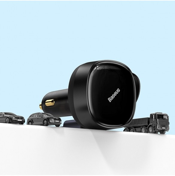 Baseus Enjoyment 2-i-1 billaddare 30W svart (CGTX000001)