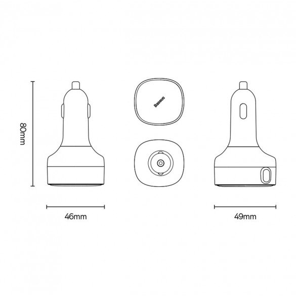 Baseus Enjoyment 2-i-1 billaddare 30W svart (CGTX000001)