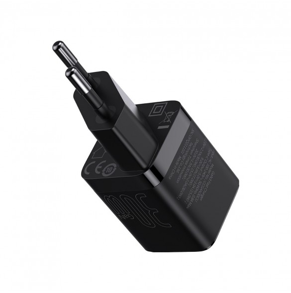 Baseus GaN3 snabbladdare 30W svart (CCGN010101)