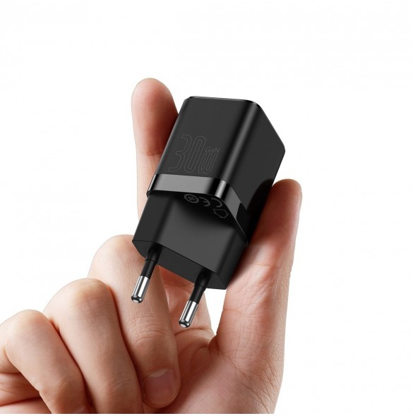 Baseus GaN3 snabbladdare 30W svart (CCGN010101)