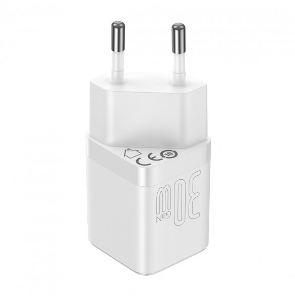 Baseus GaN3 snabbladdare 30W vit (CCGN010102)