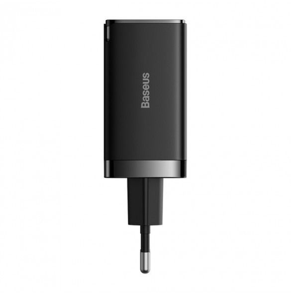 GaN 2xUSB C 1xUSB 65W snabbladdare Baseus GaN5 Pro + USB C - USB C 100W kabel - svart
