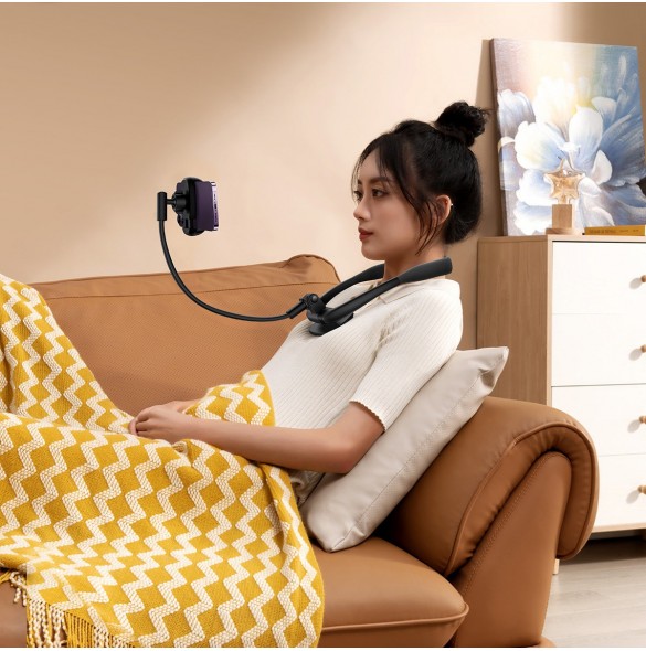 Baseus ComfortJoy Series universellt halsfäste, telefonställ svart (LUGB000001)