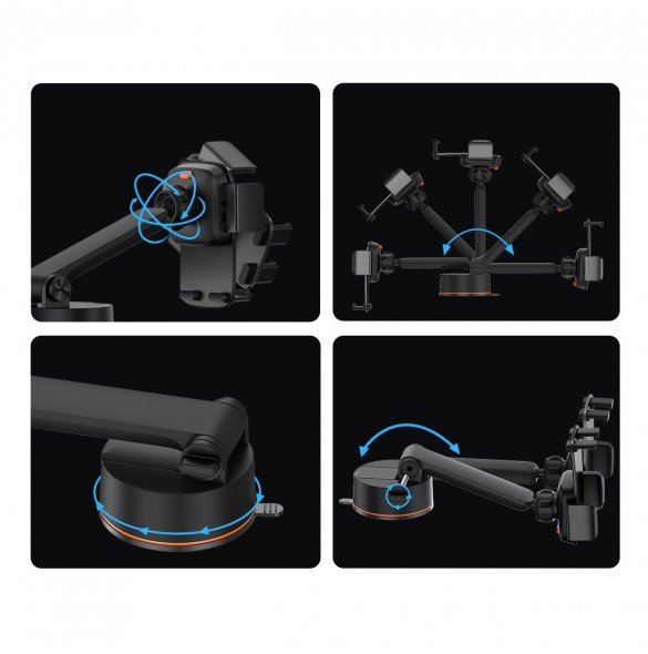 Baseus Easy Control Pro sittbrunnshållare grå (sugkoppsversion) (SUYK020014)