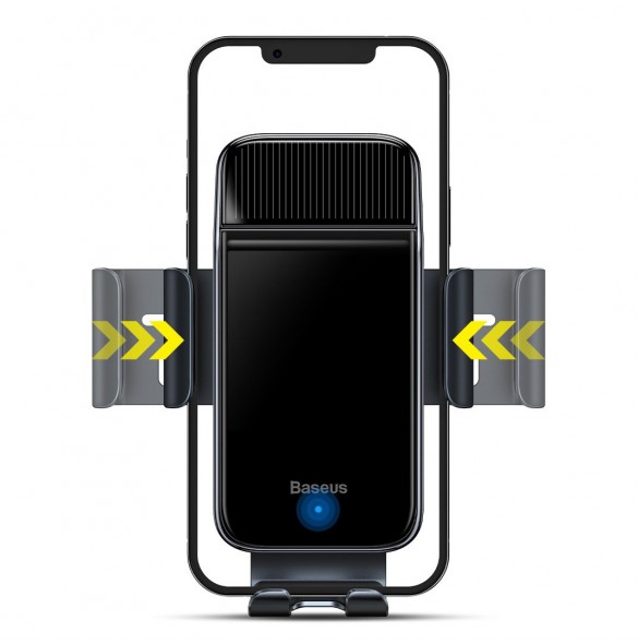 Baseus elcykel smartphonehållare med inbyggd solpanel 150mAh svart (SUZG010001)