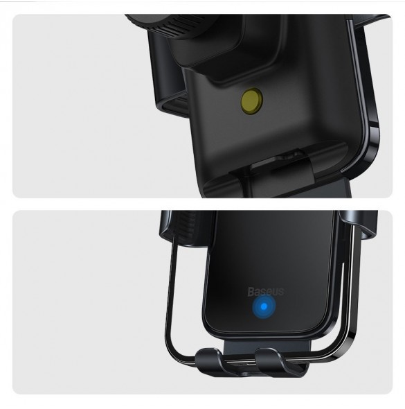 Baseus elcykel smartphonehållare med inbyggd solpanel 150mAh svart (SUZG010001)