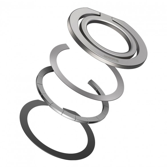 Baseus Halo magnetisk ringhållare telefonställ silver (SUCH000012)