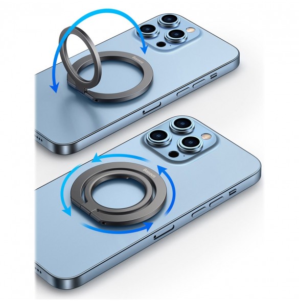 Baseus Halo magnetisk ringhållare telefonställ silver (SUCH000012)