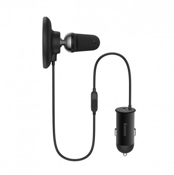 Baseus induktiv billaddare 40W ventilationshållare svart