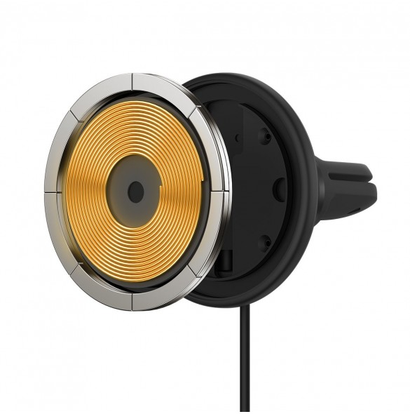 Baseus induktiv billaddare 40W ventilationshållare svart