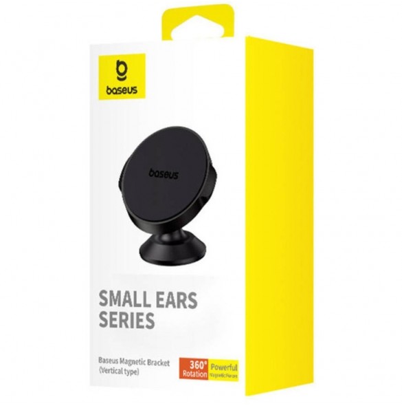 Baseus Small Ears 360º vertikal magnetisk hållare (Overseas Edition) - svart