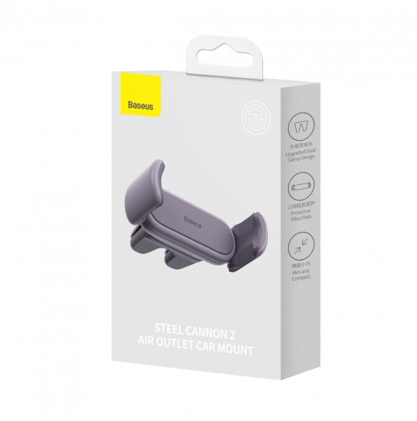 Baseus Steel Cannon 2 smartphonehållare för ventilationsgaller lila (SUGP000005)