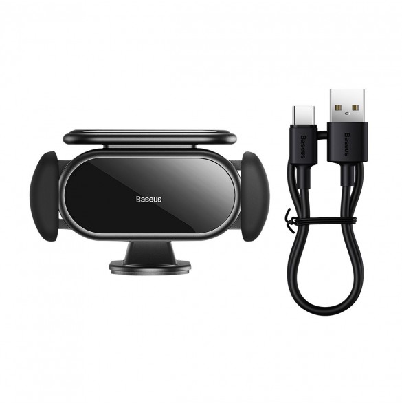 Baseus Steel Cannon Pro solar automatisk cockpit bilhållare svart (SUGP010001)