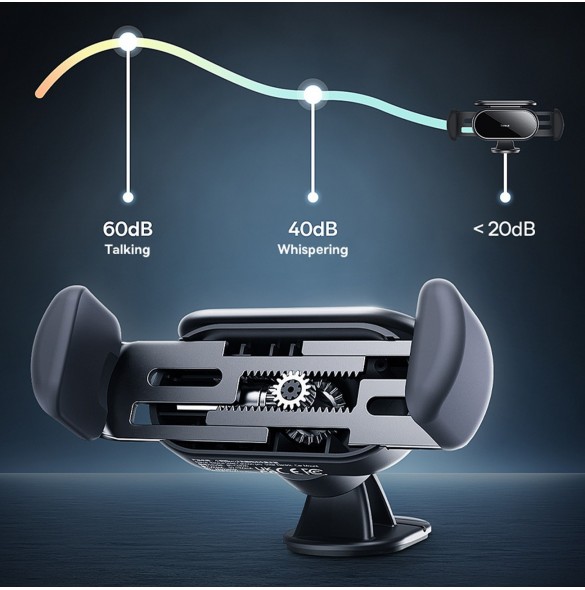 Baseus Steel Cannon Pro solar automatisk cockpit bilhållare svart (SUGP010001)
