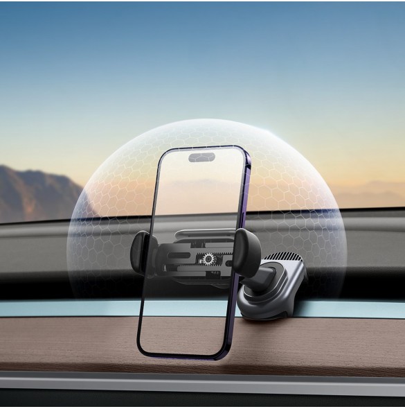 Elbilshållare med solpanel till Tesla Model 3 / Y Baseus T-Space - svart