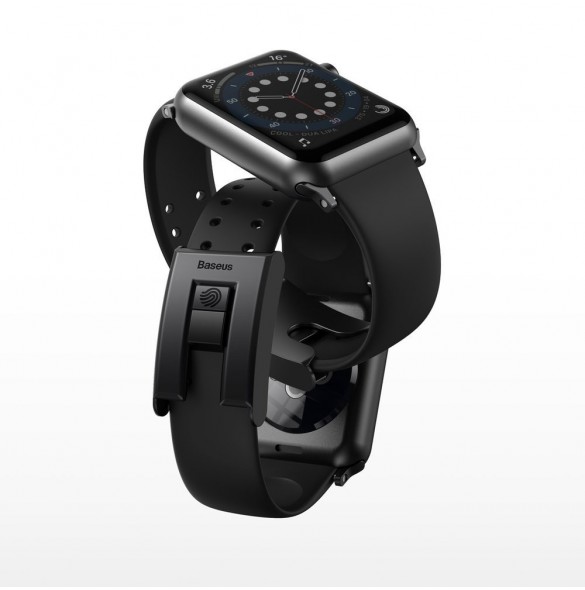 Baseus Slip-Thru bandarmband för Apple Watch 3/4/5/6/SE 38mm/40mm svart (LBWSE-01)