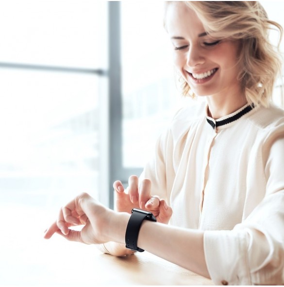 Baseus Slip-Thru bandarmband för Apple Watch 3/4/5/6/SE 38mm/40mm svart (LBWSE-01)
