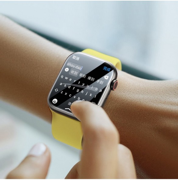 Set med 2x Baseus NanoCrystal skyddsfilm för Apple Watch 7/8 41mm + monteringssats - transparent