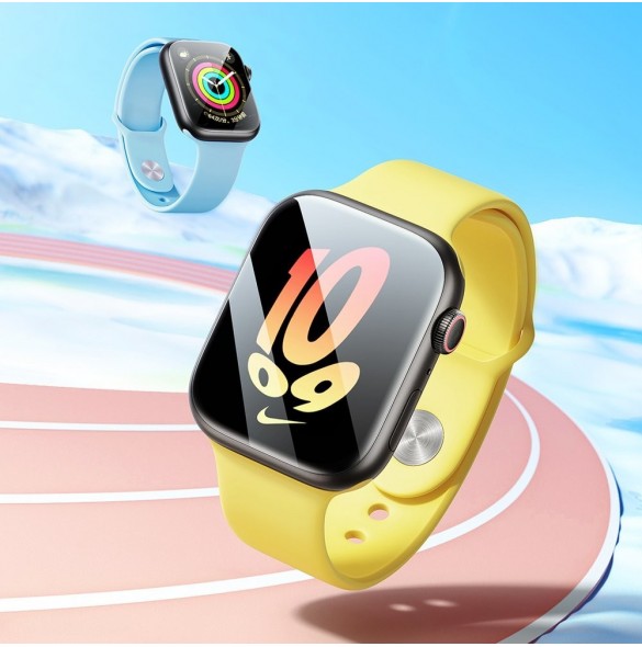 Set med 2x Baseus NanoCrystal skyddsfilm för Apple Watch 7/8 45mm + monteringssats - transparent