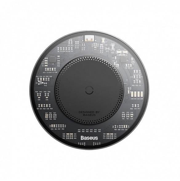 Baseus BS-W530 15W induktionsladdare + USB C-kabel - USB C 24W 1m - svart