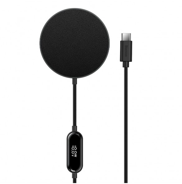 Baseus Simple Mini2 15W magnetisk Qi trådlös laddare kompatibel med MagSafe Black (CCJJ010001)