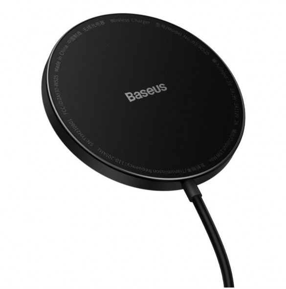 Baseus Simple Mini2 15W magnetisk Qi trådlös laddare kompatibel med MagSafe Black (CCJJ010001)