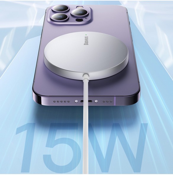 Baseus Simple Mini3 induktionsladdare 15W silver