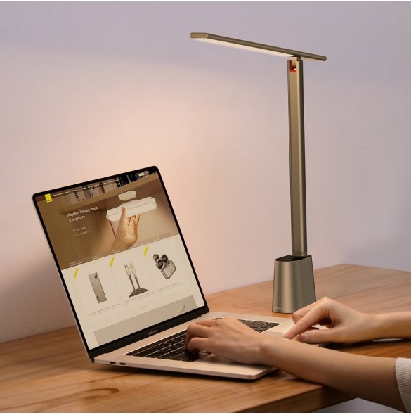 Baseus Smart Eye trådlös LED-bordslampa med batteri 2200 mAh grå (DGZG-0G)