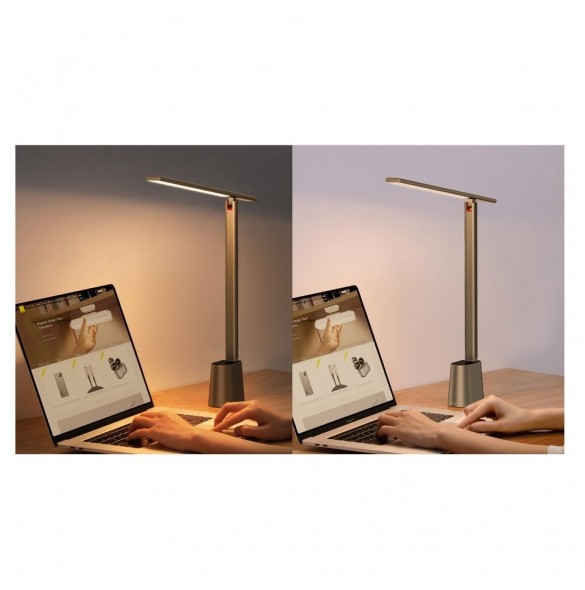 Baseus Smart Eye trådlös LED-bordslampa med batteri 2200 mAh grå (DGZG-0G)