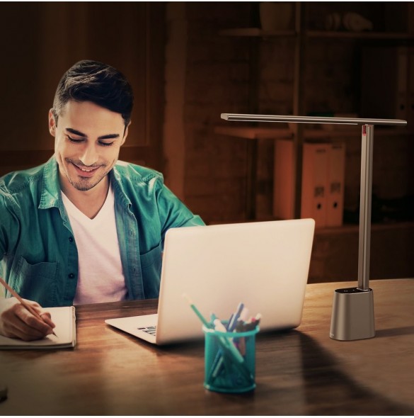 Baseus Smart Eye trådlös LED-bordslampa med batteri 2200 mAh grå (DGZG-0G)